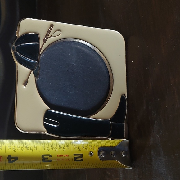 Equestrian Frame 🐎 Enamel & Brass Picture Frame Vintage Neutral Small - Picture 3 of 10